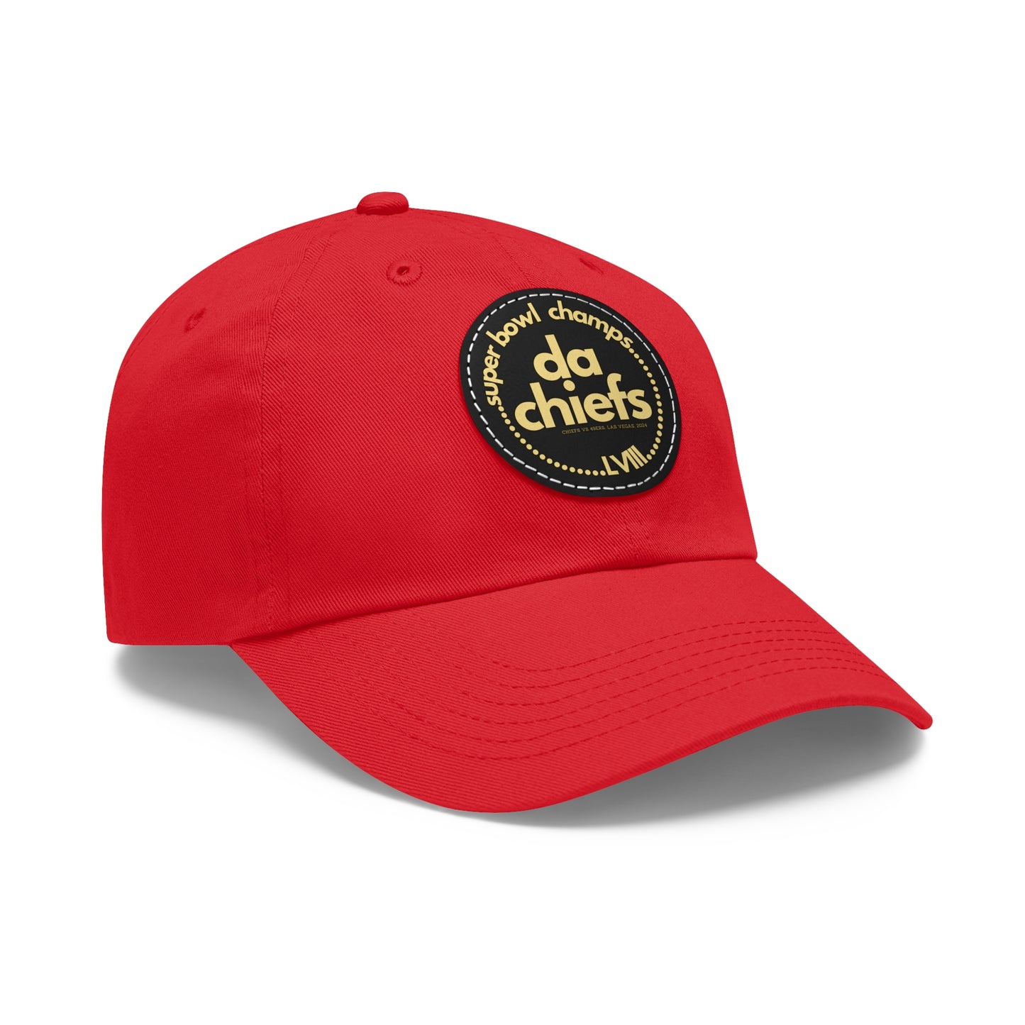 Football Champs Hat with Leather Patch (Round)