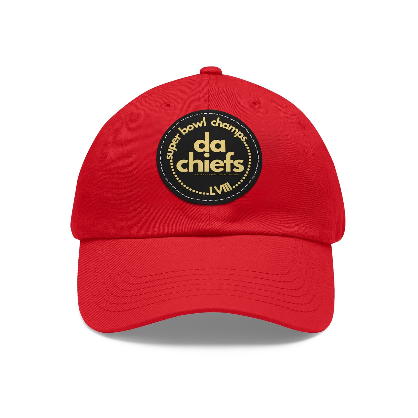 Football Champs Hat with Leather Patch (Round)